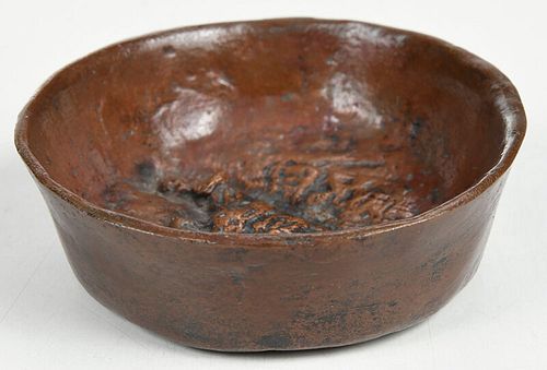 Gorham Founders Cast Bronze Dish with Dog, "BH"