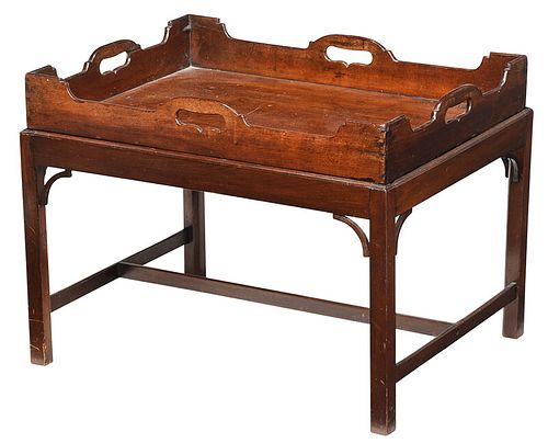 George III Mahogany Butler's Tray on Stand