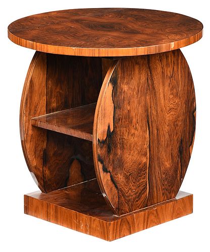 Art Deco Rosewood Veneered Side Table