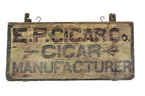 Hand Painted E.P. Cigar Co. Trade Sign