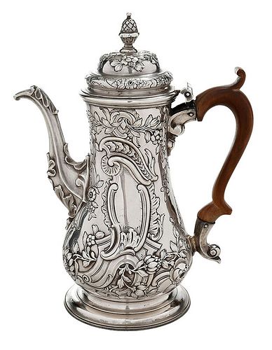George II English Silver Coffee Pot