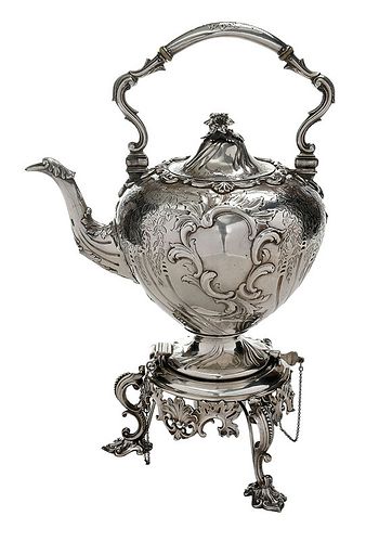 English Silver Hot Water Urn