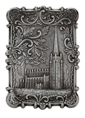New York Trinity Church Coin Silver Card Case