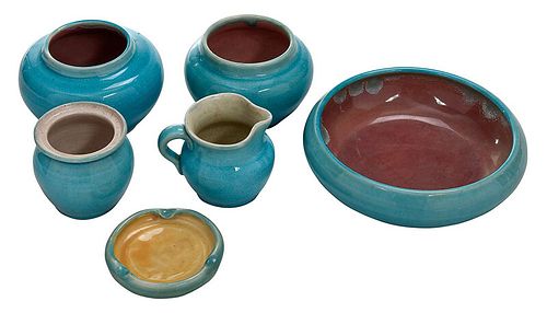 Six Pieces Pisgah Forest Pottery
