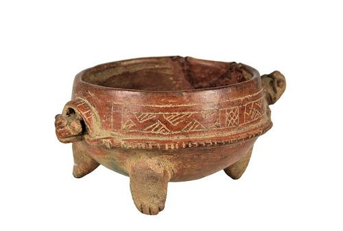 Pre-Colombian Mayan Style Turtle Bowl