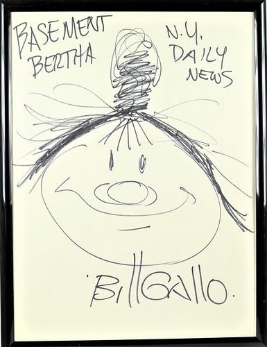Bill Gallo (1922-2011)  "Basement Birtha"