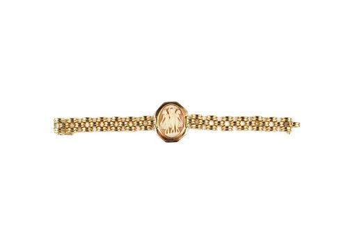 Three Graces Cameo Rose Gold Vintage Bracelet