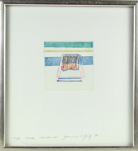 Jeanne Gantz (1929-1987) American, Color Etching