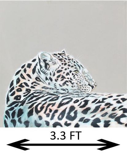 Large Painting of a Cheetah O/C