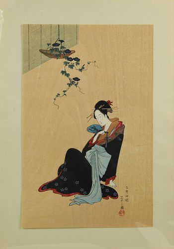 Eishi, Japanese Woodblock Print