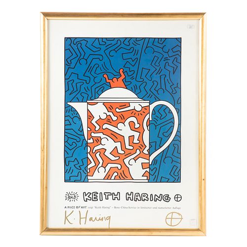 Keith Haring. "A Piece of Art" Signed Offset Litho
