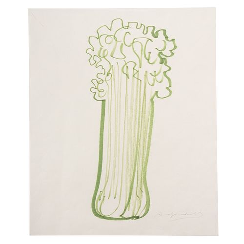Andy Warhol. Celery Stalk in Green, Marker