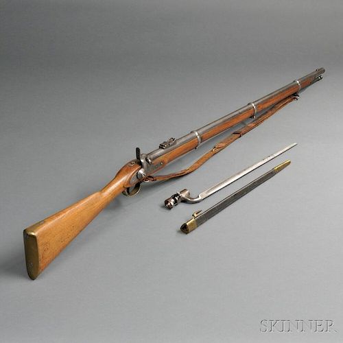 British Enfield Musket with Sling, Bayonet, and Scabbard