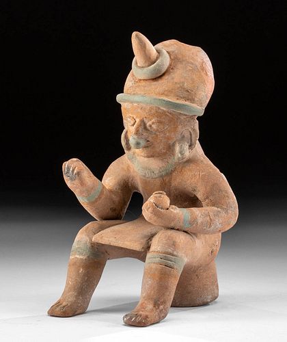Jamacoaque Polychrome Seated Shaman Figure