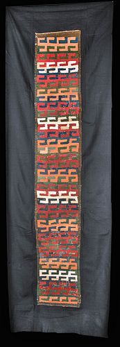 Proto Nazca Textile Turbante w/ Stylized Swastikas
