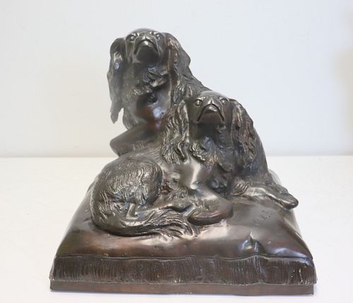 C. Valton Signed Bronze Sculpture Of King Charles