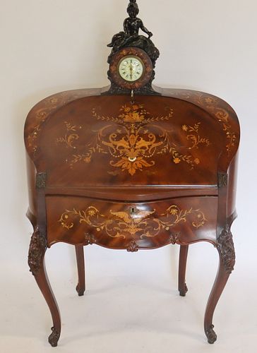 Attributed To R J Horner Inlaid Clock Desk
