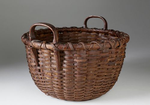 Rare Early Nantucket Double Handle Basket, circa 1860