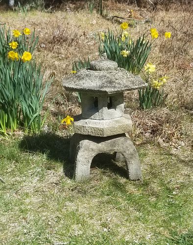 Poured Stone Pagoda Garden Sculpture