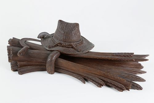 Black Forest Carved Ink Stand, 19th Century