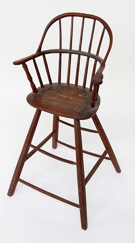 Nantucket Made Child's Windsor Highchair, late 18th Century