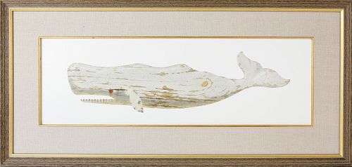 Joseph Cibula Watercolor And Acrylic "Sperm Whale Trade Sign Still Life"