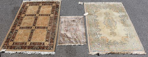 Lot Of 3 Vintage and Finely Hand Woven Throw Rugs