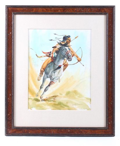 "Battle Rush" Original Jack Hines Watercolor Paint