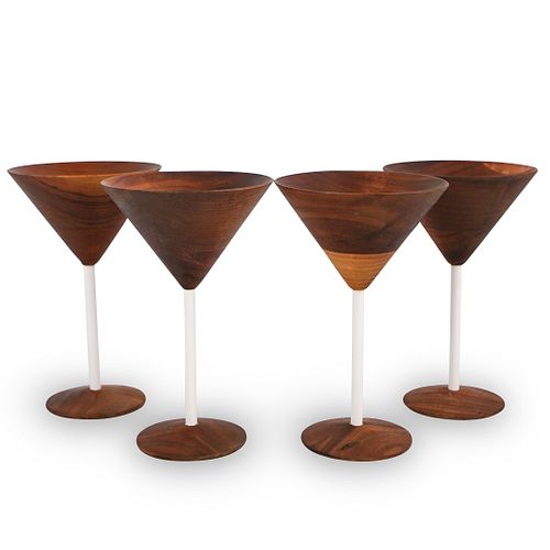 Wood Martini Cup Set