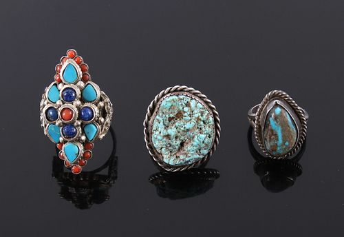 Navajo Sterling & Turquoise Ring Collection