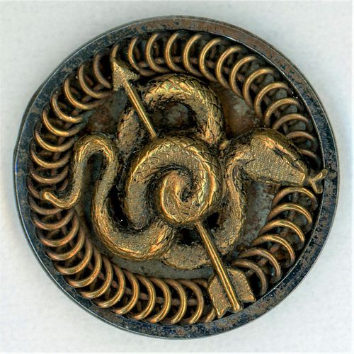 ANOTHER SCARCE BUTTON, A STEEL CUP SNAKE