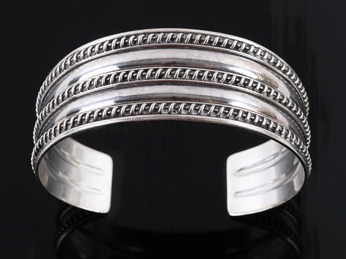 Navajo Signed Sterling Silver Bracelet