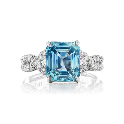 ICY BLUE UNHEATED BURMESE SAPPHIRE & DIAMOND RING