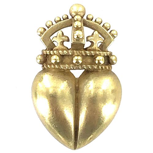 Kieselstein Cord Heart Crown Earrings