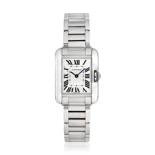 Cartier Ladies Tank Anglaise in Stainless Steel
