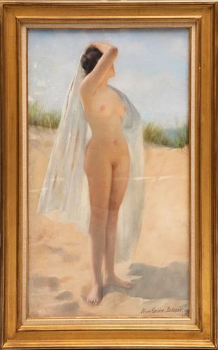 Late 19th Century Pierre Carrier Apres la bain Watercolor and Pastel