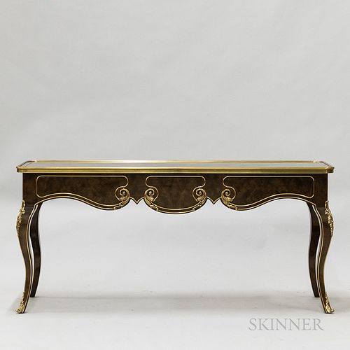 Louis XV-style Metal-mounted and Laminate Console Table
