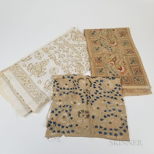 Three Ottoman Silk Embroideries