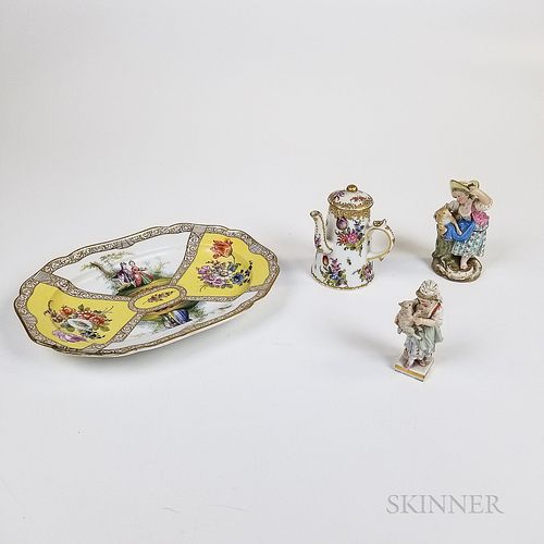 Four German Porcelain Items