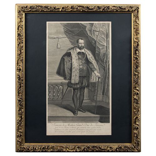 Rubens pinxit. Francois de Medicis Grand Duc de Toscane. Litografía. Enmarcada. 50 x 28 cm