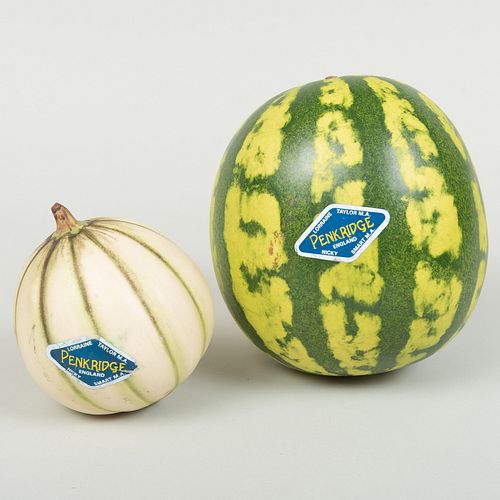 Two Penkridge Porcelain Models of Melons