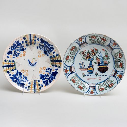 Two Faience Chargers