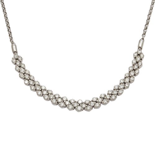 Diamond, 14k White Gold Necklace