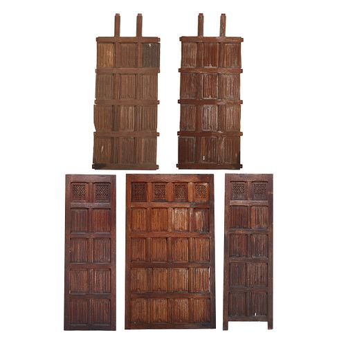 Spanish Gothic Carved Oak Panels