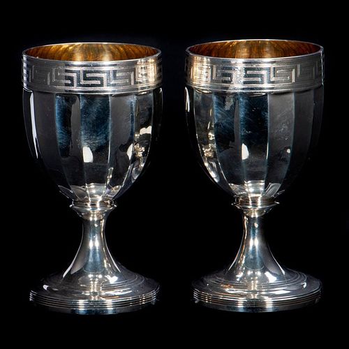 Georgian hallmark silver goblets