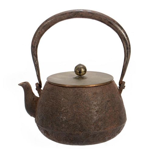 19th-century Japanese iron teapot