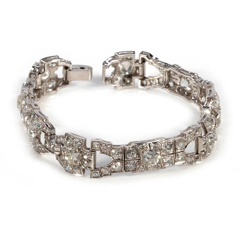Vintage diamond and platinum bracelet