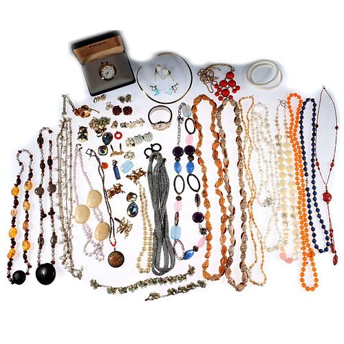 Collection of costume jewelry & watches