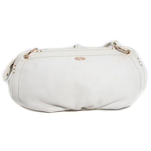 Celine white leater satchel shoulder bag