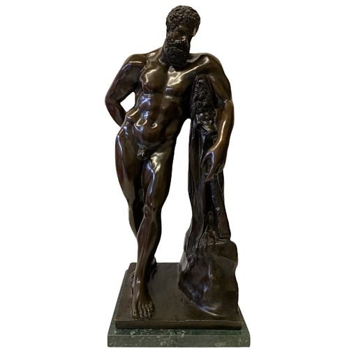Artist Unknown, Signed Hercules Bronze Sculpture